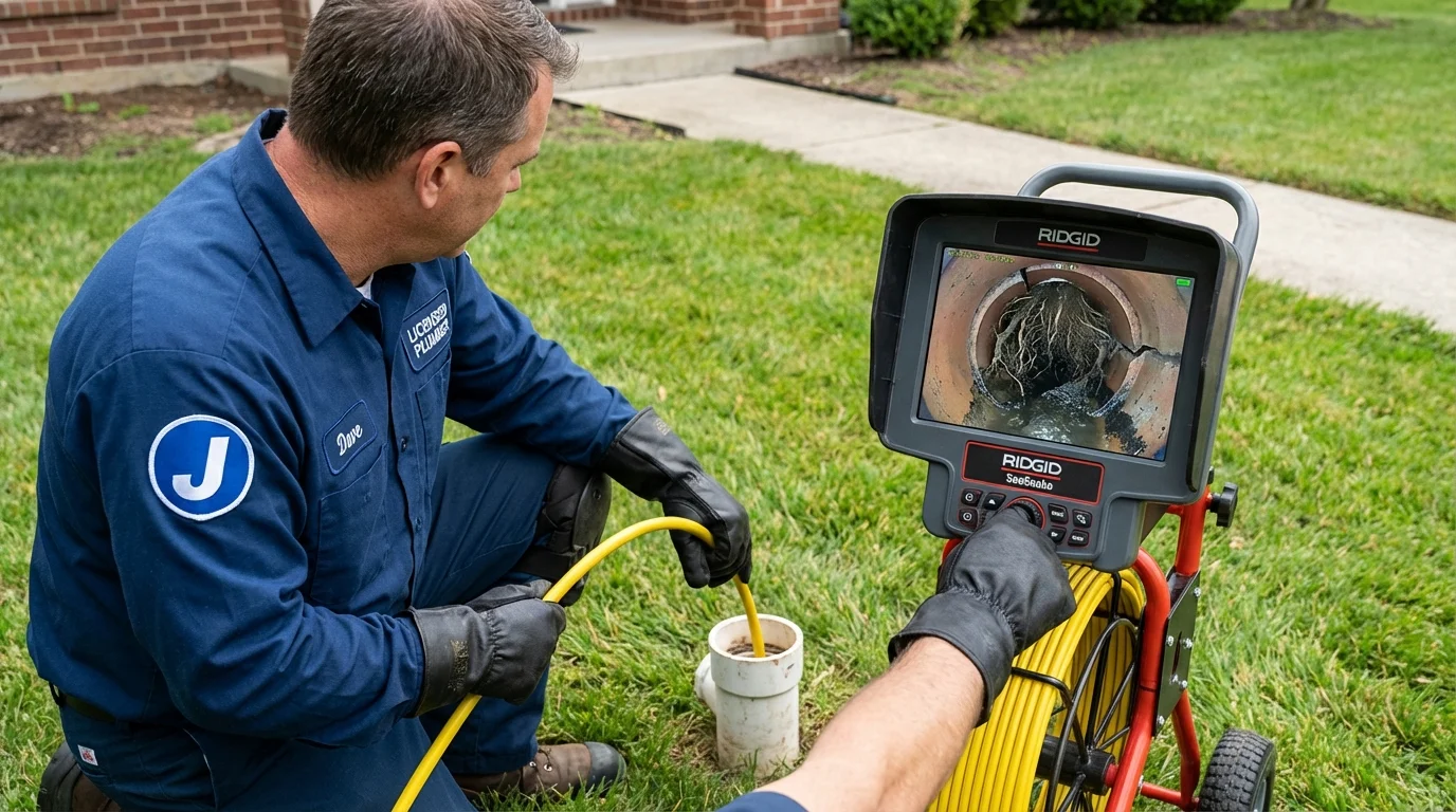 Sewer camera inspection being performed by Johns Plumbing LLC in Kilgore